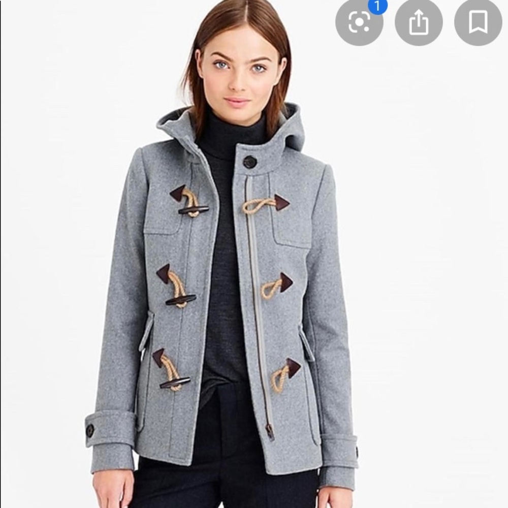 J. CREW Melton Wool classic duffle coat